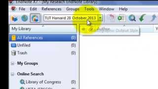 TUT  Endnote x7  Part 1 Introduction to Endnote [upl. by Delora]