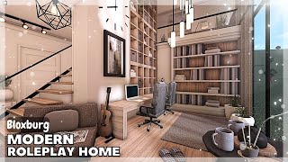 BLOXBURG Modern Roleplay Home Speedbuild interior  full tour  Roblox House Build [upl. by Yhtomot621]