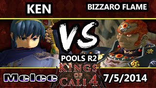 Kings of Cali 4  Bizzarro Flame Ganondorf Vs Ken Marth  Pools Round 2 [upl. by Tillio899]