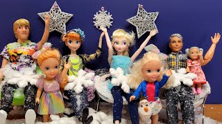 New year 2024  Elsa amp Anna toddlers  surprise guest  musical chairs game  Barbie dolls [upl. by Frederique965]