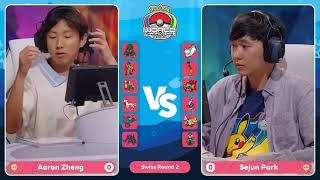 Aaron Zheng vs Sejun Park  2024 Pokemon Worlds Video Game Championship Day 1 Swiss Round 2 [upl. by Celestyna]