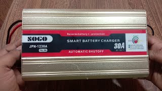 Sogo Battery Charger 12V 30AMP JPN1230A Price Rs 5500 Unboxing And Review [upl. by Aidnama]