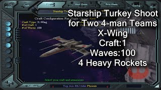 Xwing vs TIE Fighter  Starship Turkey Shoot for Two 4man Teams  XWing [upl. by Nalyr246]