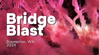 Bremerton Bridge Blast 2024  Drone Fireworks  4K UHD [upl. by Boswall]