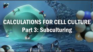 Calculations for Cell Culture Part 3 Subculturing [upl. by Jedediah]