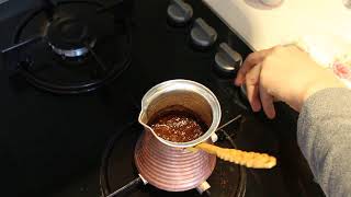 MADEN SUYUYLABOL KÖPÜKLÜ TÜRK KAHVESİ NASIL YAPILIR  Turkish coffe whit mineral water [upl. by Shari]