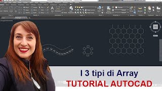 I 3 tipi di Array  Tutorial Autocad [upl. by Zaid]