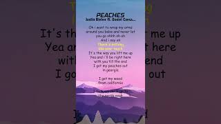 Justin Bieber ft Daniel Caesar Giveon  Peaches Lyrics shorts [upl. by Ylellan]