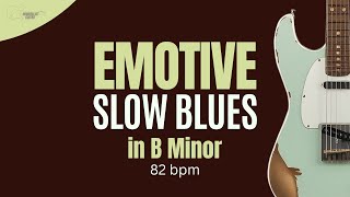 Emotive Slow Blues in B Minor Backing Track [upl. by Ydnal]