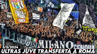 ULTRAS JUVE TRANSFERTA A ROMA  AS Roma vs Juventus 552024 [upl. by Darton]