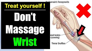 Thumb wrist pain relief How to fix De quervains Tenosynovitis [upl. by Attenyt401]