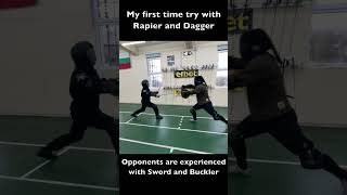 Rapierampdagger vs SwordampBuckler fencing martialarts historicalfencing sports swordfighting [upl. by Nosirb]