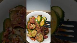 HAVE YOU TRIED CUCUMBER SALAD food foodie foryou shortvideo shorts short asmr salad [upl. by Ettezoj234]