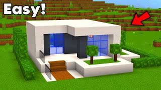 Minecraft How To Build a Smallest Modern House Easy Tutorial 11 [upl. by Nedmac64]