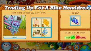 Animal Jam Classic ⭐️ Trading Up For A Blue Headdress 1 [upl. by Esmerelda]