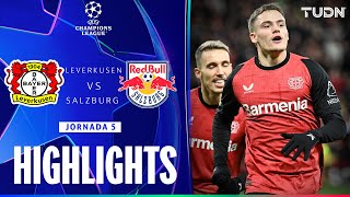 HIGHLIGHTS  Bayer Leverkusen vs Red Bull Salzburg  UEFA Champions League 2425  TUDN [upl. by Anabella]