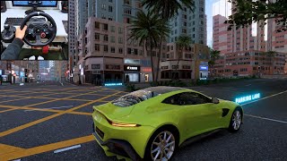 Aston Martin Vantage  Test Drive Unlimted Solar Crown  Steering wheel Gamplay [upl. by Iz]