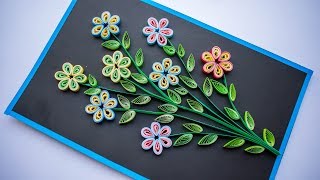 Mothers day  Quilling Flower  How to make Quilling Flowers  Quilling for Beginners  DIY 💚 [upl. by Blondelle]