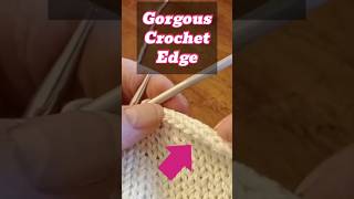 Gorgous Crochet Edge For Your Knits crochet knitting [upl. by Bernt]