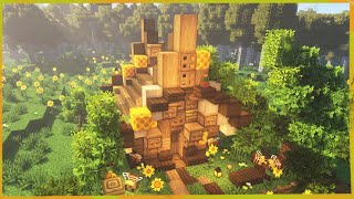 Minecraft How to build a Bee Sanctuary [upl. by Ahsirtak797]