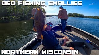 Smallmouth Bass Fishing the Spawn in Northern WisconsinAfternoon Day 2 Minocqua 2024 [upl. by Anihpled]