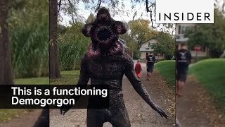 This guy made a functioning Demogorgon costume [upl. by Hadeehsar]