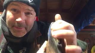 How to bang a wooden wedge in the top of your axe head [upl. by Jaret793]