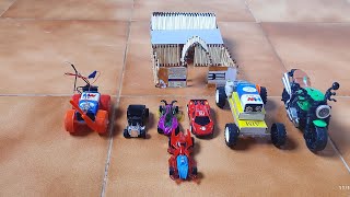 mini car🚘 and mini house match sticks home toy car [upl. by Aisatsan]