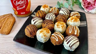 Biscoff Truffles  Easy No Bake Dessert Bites  Only Few Ingredients [upl. by Mharba17]