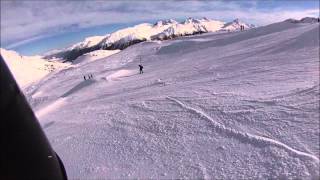 Ski Corviglia Engadin St Moritz on Christmas Eve [upl. by Helbonna]