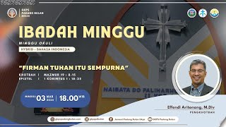 Kebaktian Minggu SoreEfendi Aritonang MDivMinggu 03 Maret 2024 1800WIBGKPS P Bulan [upl. by Henry]