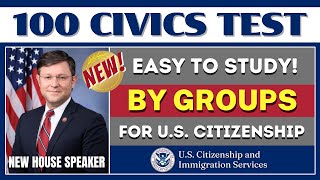 NEW Updated 100 Civics Questions and Answers By Groups US Citizenship Interview Study Guide [upl. by Ardnek]