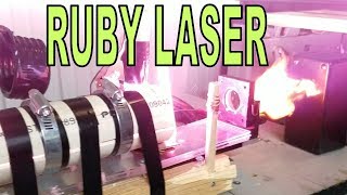 Giant 13kJ RUBY LASER CANNON Test Shots and Overview [upl. by Narrat]