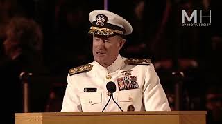 Admiral McRavens 10 lessons for life make your bed  One of the Best Motivational Speeches [upl. by Drhacir]