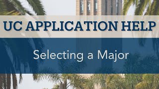 UC Application Tutorial Selecting a Major [upl. by Orville]