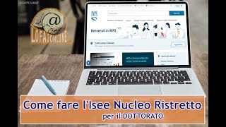 Come fare lIsee Dottorato Nucleo Ristretto Online [upl. by Glennie]