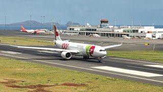 STUNNING AIRBUS A330 NEO TAKEOFF at Madeira Airport [upl. by Carbrey]