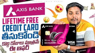 How To Apply Axis Bank Credit Card In Telugu 2024  Axis Bank Credit Card LIFETIME FREE [upl. by Eemia]