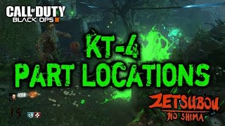 Zetsubou No Shima  KT4 Part Locations  Wonder Weapon Black Ops 3 DLC 2 Zombies [upl. by Sylado]