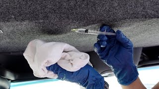 QUICK TIPS How we Fixed Sagging Fabric on our Headliner Shelf [upl. by Amsirhc]