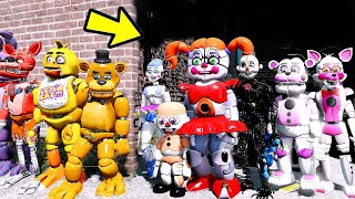 ANIMATRONICS MOVIE VS FUNTIME ANIMATRONICS ASSOMBRADOS  GTA V Five Nights at Freddys [upl. by Noid]