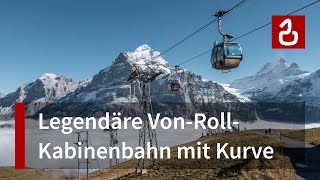 Seilbahn Grindelwald  First  TechnikDenkmal mit Blick auf Eiger Mönch amp Jungfrau [upl. by Isidora]