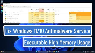 Fix Windows 11  10 Antimalware Service Executable High Memory Usage [upl. by Asiulairam]