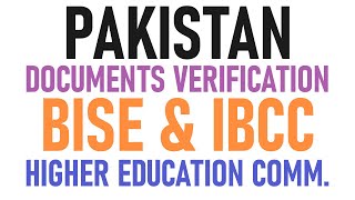 Pakistan Verification BISE IBCC HEC [upl. by Autum836]