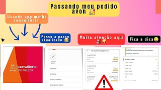 COMO PASSAR O PEDIDO AVON PELO APP MINHA CONSULTORIA Passo a passo atualizado [upl. by Dranyam549]