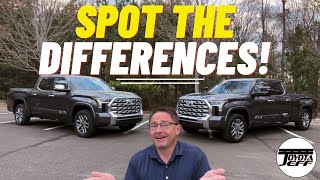 Comparing 2022 Tundra 1794 vs 1794 Many DIFFERENCES on the Same Truck [upl. by Euqirne]