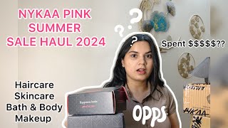 Nykaa pink summer sale haul 2024  Affordable to highend [upl. by Eddana]