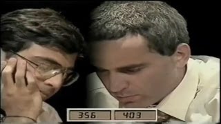 A Thriller Anand Vs Kasparov  1996 Blitz Chess Final [upl. by Cerf939]