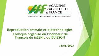 13062023  Reproduction animale et biotechnologies 1ère partie [upl. by Manno162]