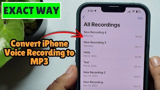 How to Convert iPhone Voice Recording to MP3 Without iTunes New Update [upl. by Atterol]